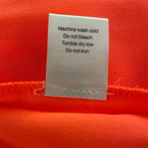 Line & Dot Neon Orange Shoulder Tie Lennon Dress - Picture 11 of 15